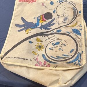 Kellogg's Cream Tote with Blue and Yellow Toucan Design